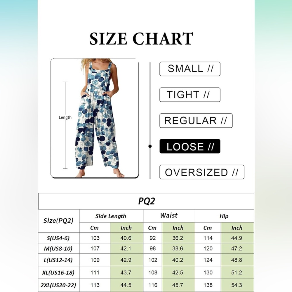 🆕 Boho Floral Adjustable Straps Wide Leg Jumpsuits with Pockets - Picture 3 of 3